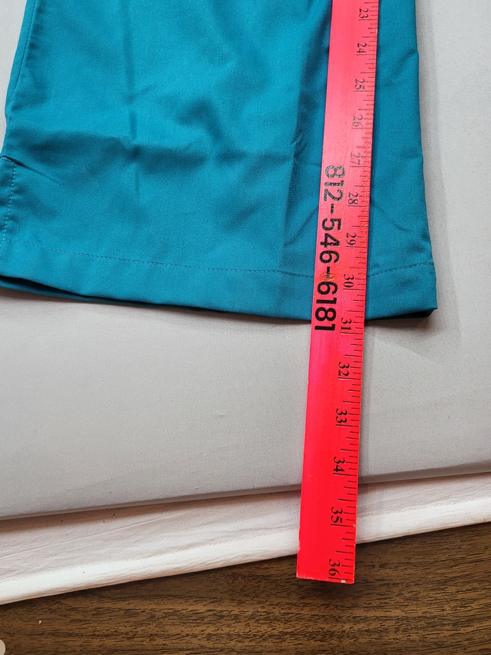 Barco Uniforms Wide-Leg Drawstring Pants in Teal Blue - Picture 6 of 10